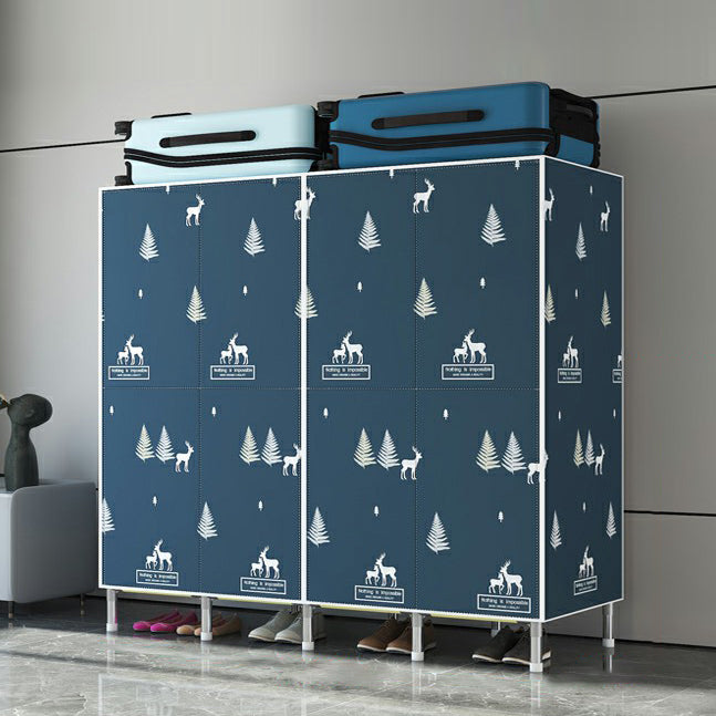 Hinged Steel Wardrobe Armoire Contemporary Wardrobe Closet with Legs