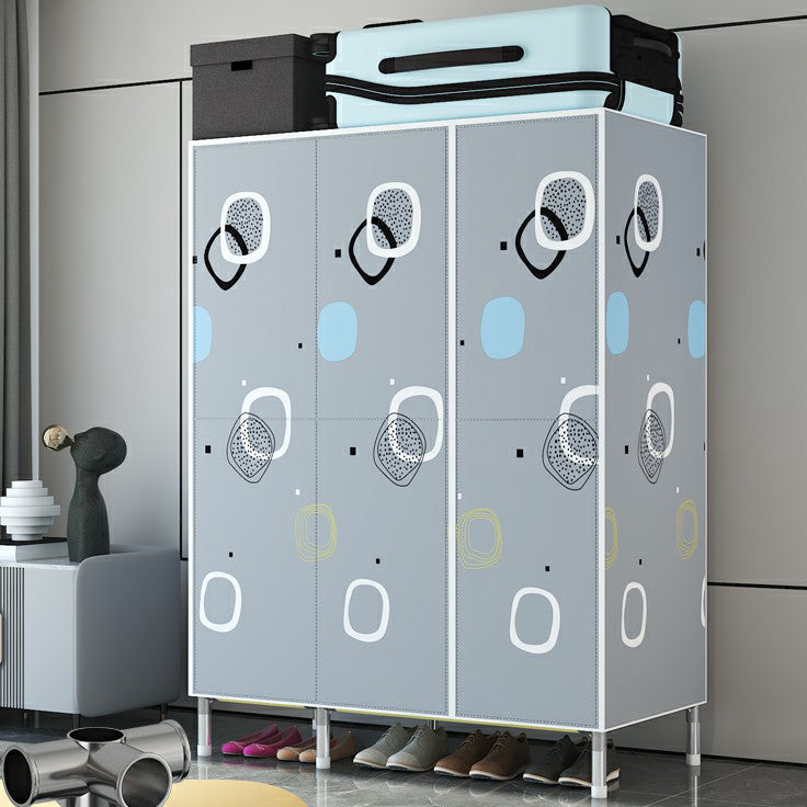 Hinged Steel Wardrobe Armoire Contemporary Wardrobe Closet with Legs