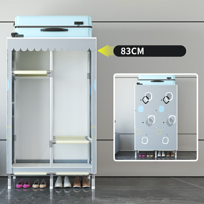 Hinged Steel Wardrobe Armoire Contemporary Wardrobe Closet with Legs