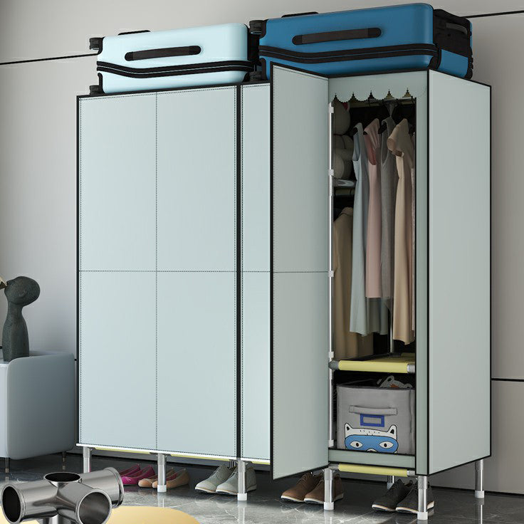 Hinged Steel Wardrobe Armoire Contemporary Wardrobe Closet with Legs