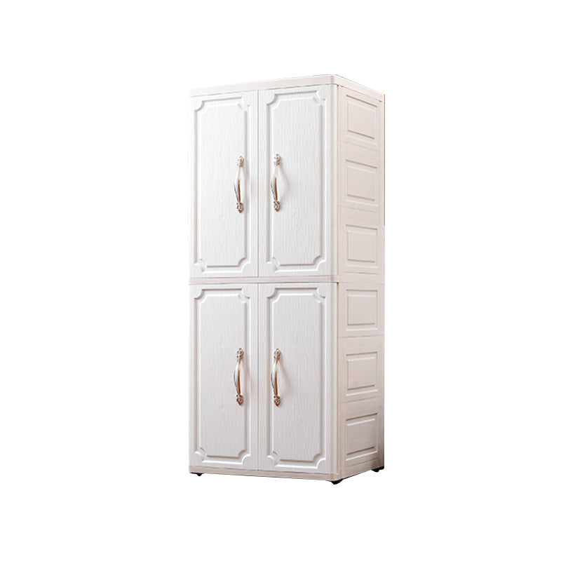 White Plastic Wardrobe Closet Contemporary Wardrobe Armoire for Home