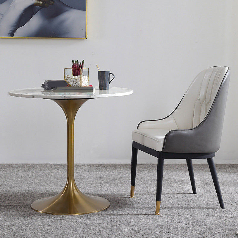 Modern Faux Marble Dining Set with Padded Chairs 1/2/4/5 Pieces Dinette Set