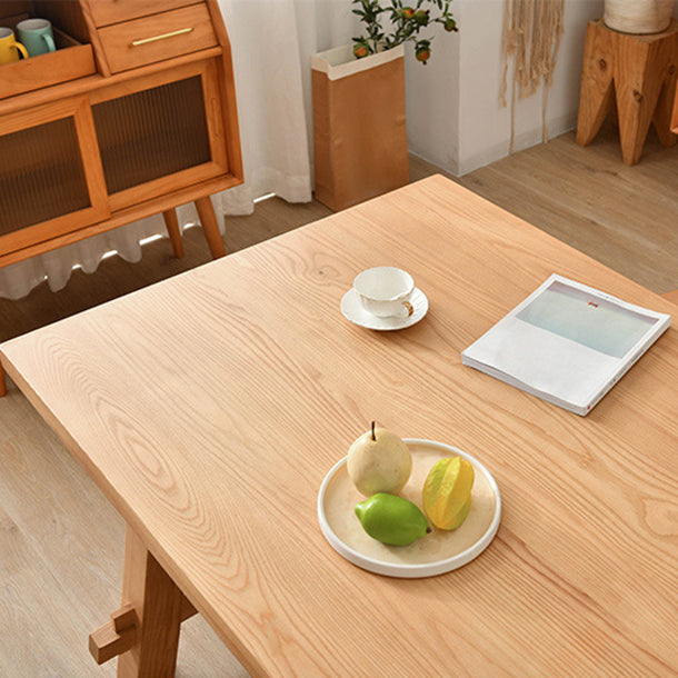 Traditional 1/2/3/5/7 Pieces Dining Set Rectangle Pine Wood Dining Table for Dining Room