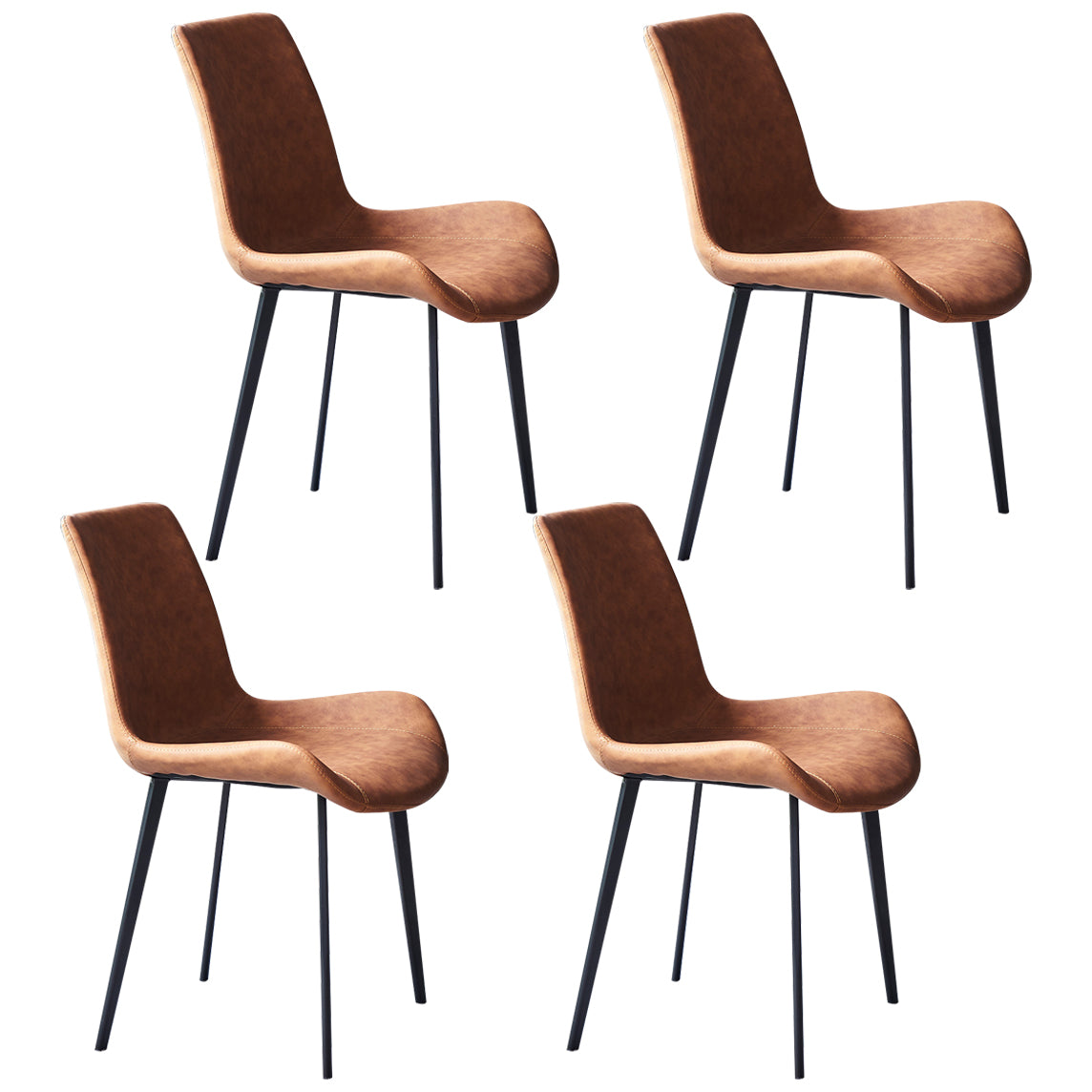 Contemporary Stone Dining Table Set 1/4/5/7 Pieces Dining Set with Solid Back Chairs