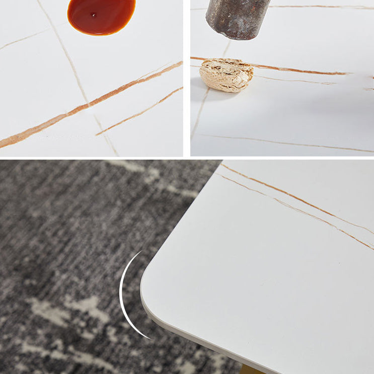 Glossy White Dining Table Set 1/4/5/7 Pieces Glam Dinette Set for Dining Room