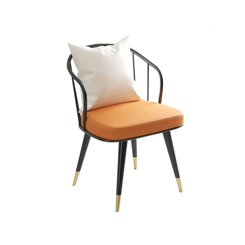 Round Dining Table Set with Metal Chairs 1/5 Pieces Modern Dining Set for Home