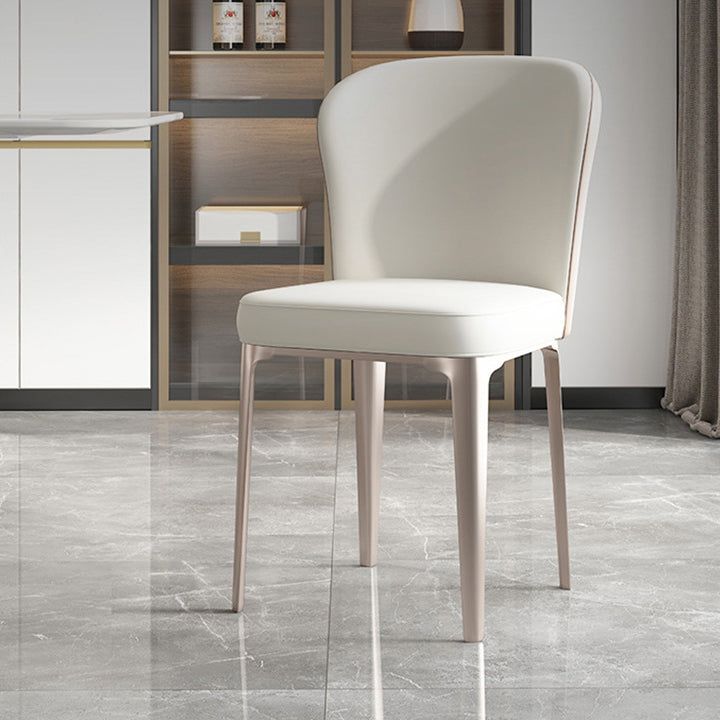 Glam Dinette Set with White Chairs 1/4/5/7 Pieces Glossy White Dining Table Set