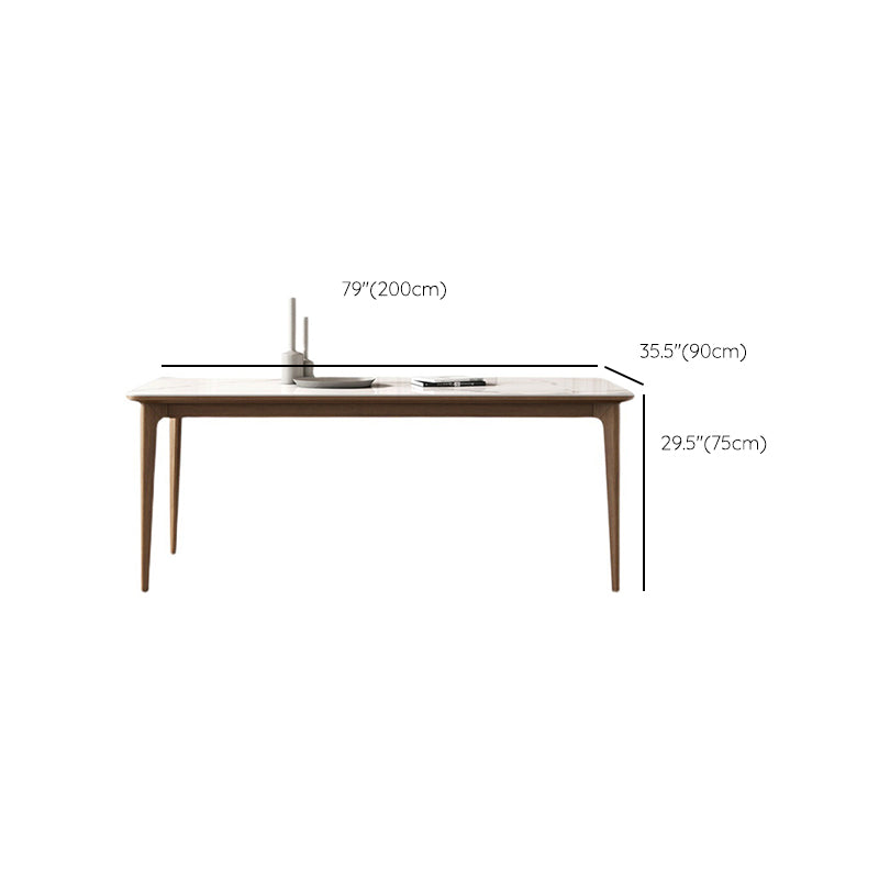 Rectangular Dining Table Set 1/4/5/7 Pieces Dinette Set with Brown Wood Frame