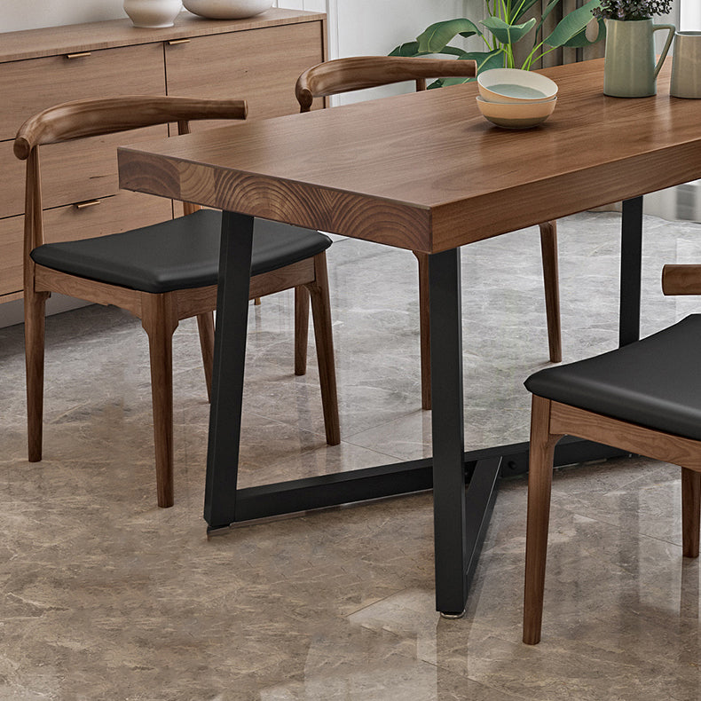 Industrial Dining Table Set 1/5 Pcs Solid Wood Dining Table and Chairs