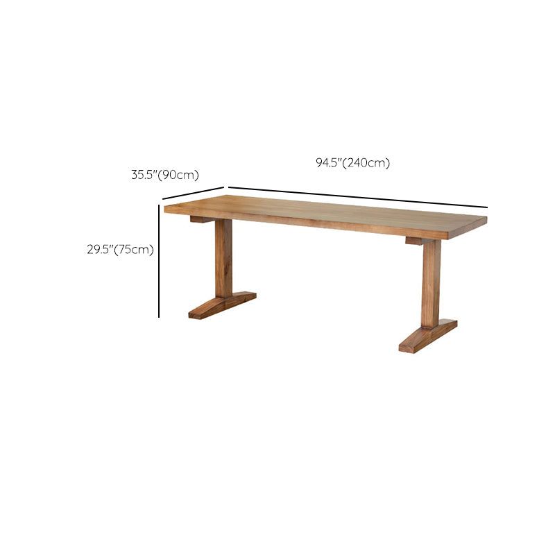 Solid Wood Dining Set 1/4/5 Pcs Rectangle Dining Table and Chair with Arm