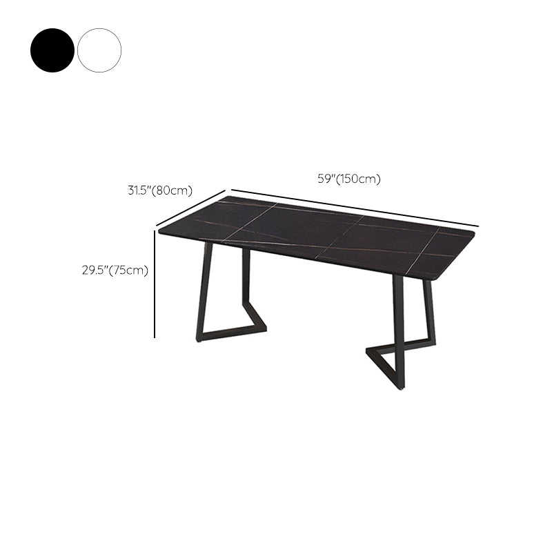 Polished Finish Dinette Set with Black Chairs 1/4/5/7 Pieces Glam Dining Table Set