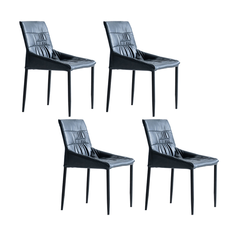 Black Dining Table Set with Solid Back Chairs 1/4/5 Pieces Metal Dinette Set