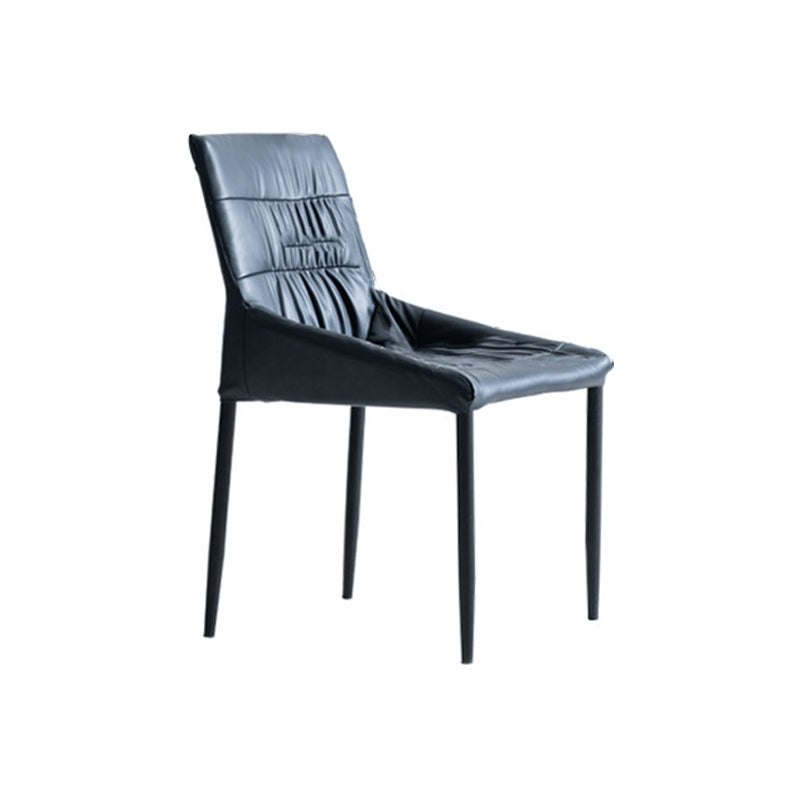 Black Dining Table Set with Solid Back Chairs 1/4/5 Pieces Metal Dinette Set