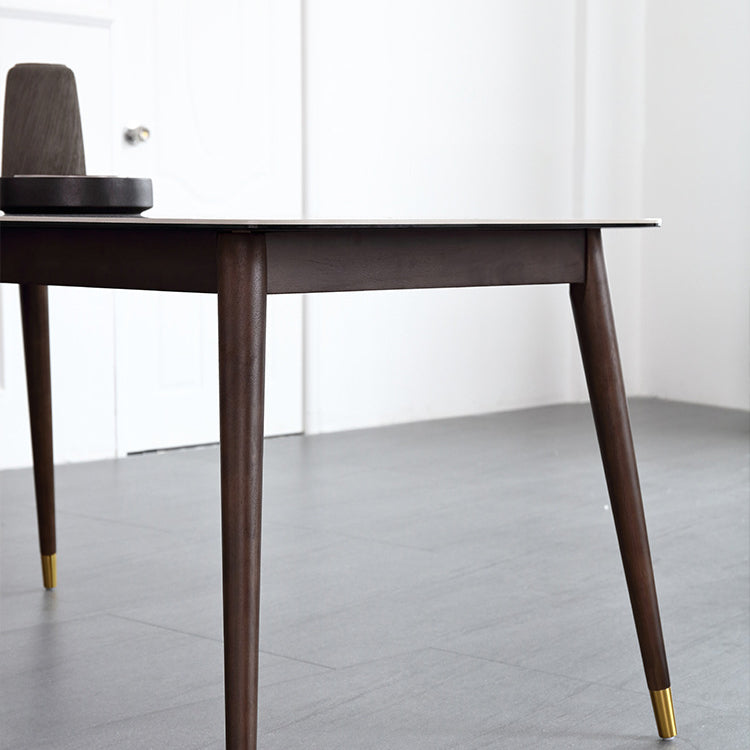 Glossy Gray Dining Table Set 1/4/5/7 Pieces Dinette Set with Wooden Chairs