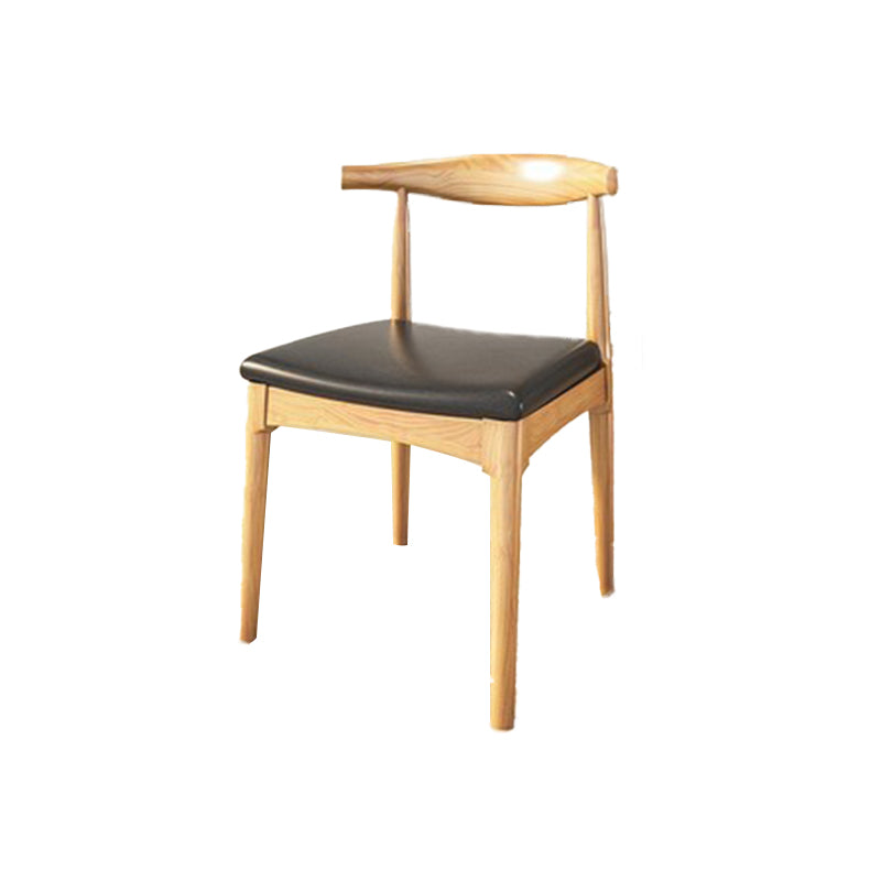 Modern Dining Table Set 1/5/7 Pcs Solid Wood Dining Table with Cow Horn Chairs