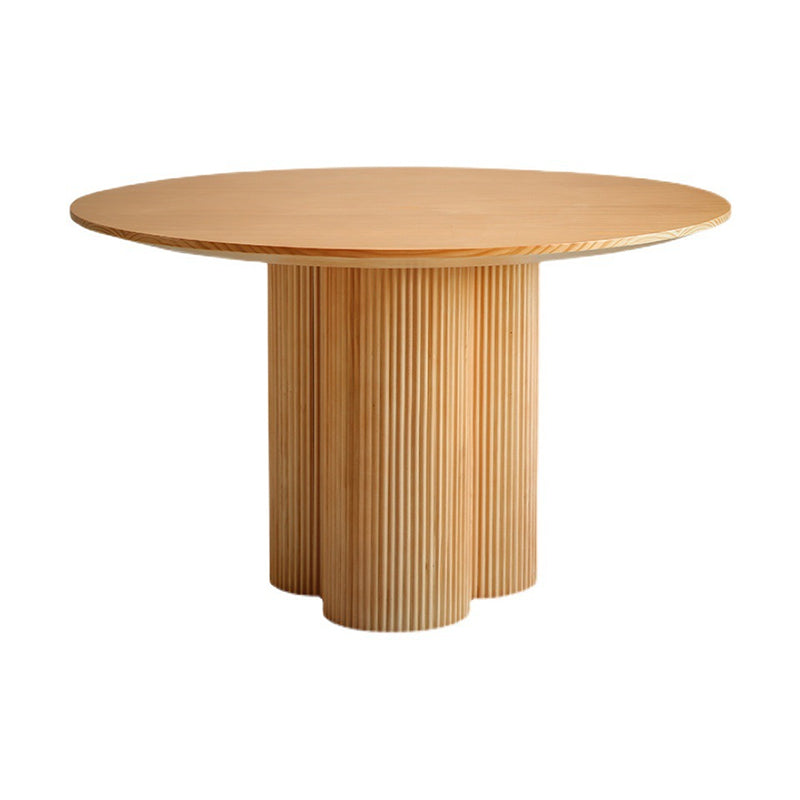 Round Dining Table Set 1/2/5/7 Pcs Pine Solid Wood Dining Table and Chairs