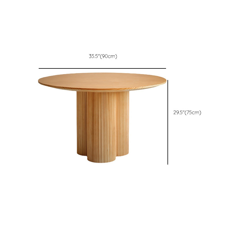 Round Dining Table Set 1/2/5/7 Pcs Pine Solid Wood Dining Table and Chairs