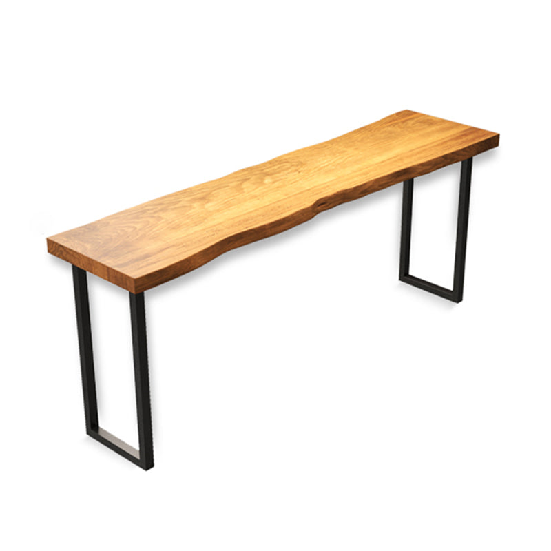 Modern 1/5 Pieces Bar Table Set Rectangle Wood Counter Table with High Stools for Balcony