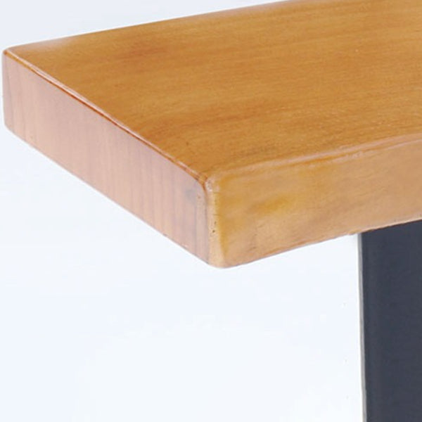 Modern 1/5 Pieces Bar Table Set Rectangle Wood Counter Table with High Stools for Balcony