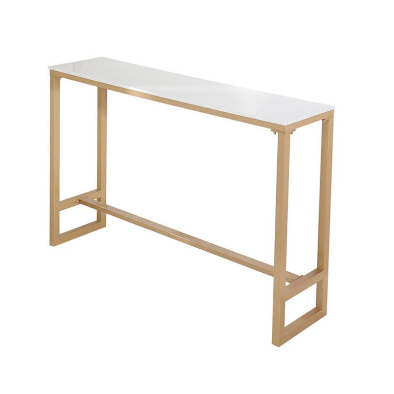 Glam 1/3/5 Pieces Bar Table Set Rectangle Stone Counter Table with Stools for Cafe