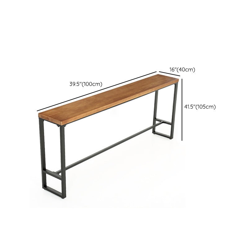 Industrial 1/5/9 Pieces Bar Table Set Rectangle Wood Counter Table with Stools for Bar
