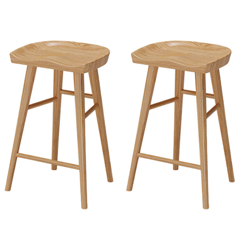 Contemporary Style 1/2/5/9 Pieces Bar Table Set Rectangle Wood Bar Table with Wood Stools