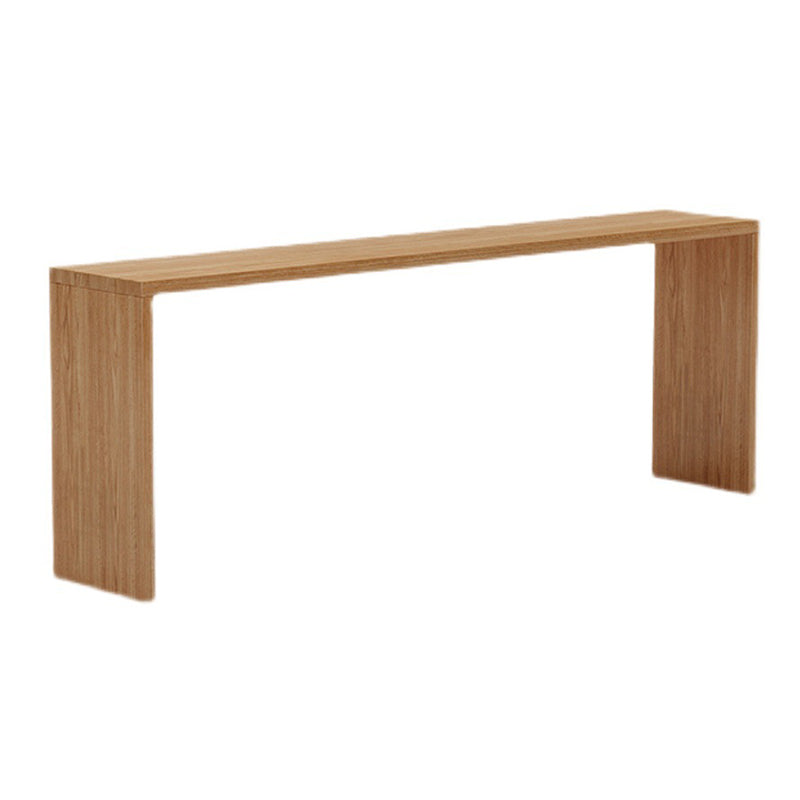 Contemporary Style 1/2/5/9 Pieces Bar Table Set Rectangle Wood Bar Table with Wood Stools