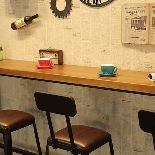 Industrial Bar Table Set  1/5/9 Pieces Rectangle Wood Counter Table with Stools for Bar