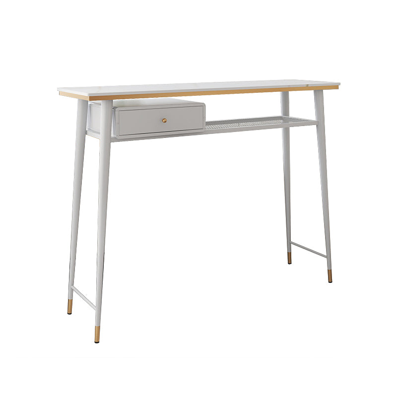 Indoor Metal Pub Set 1/3 Pcs Bar Table with Stone Top and Low Back Bar Stools