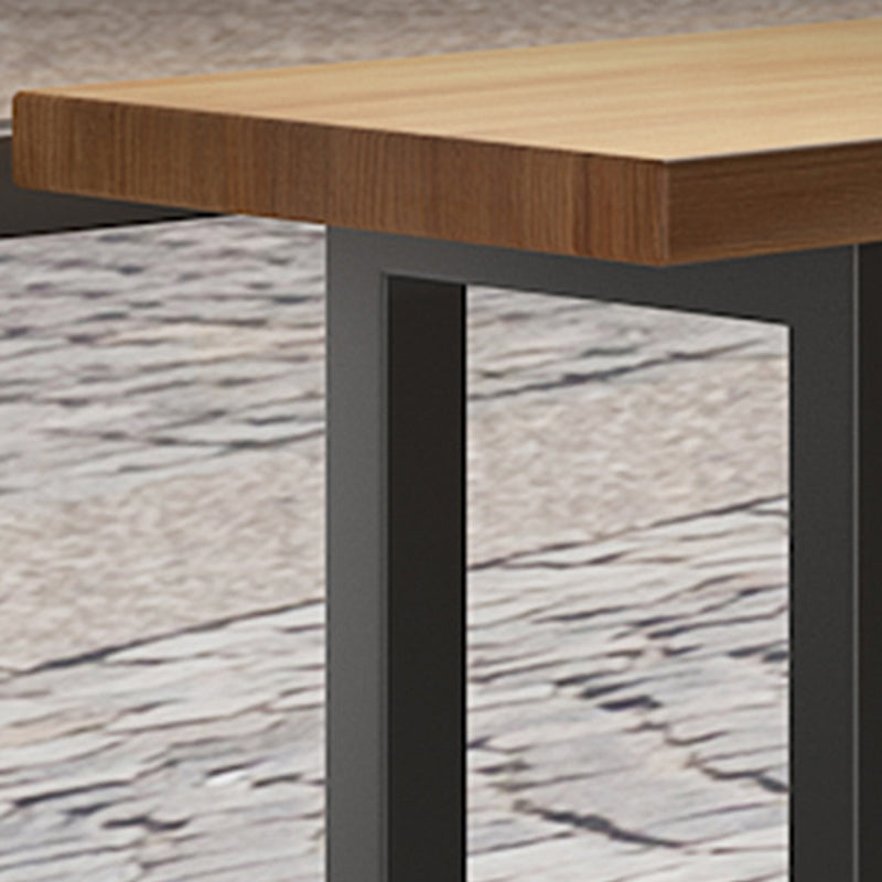 Modern 1/7 Pieces Bar Table Set Rectangle Wood Counter Table with High Stools for Bar