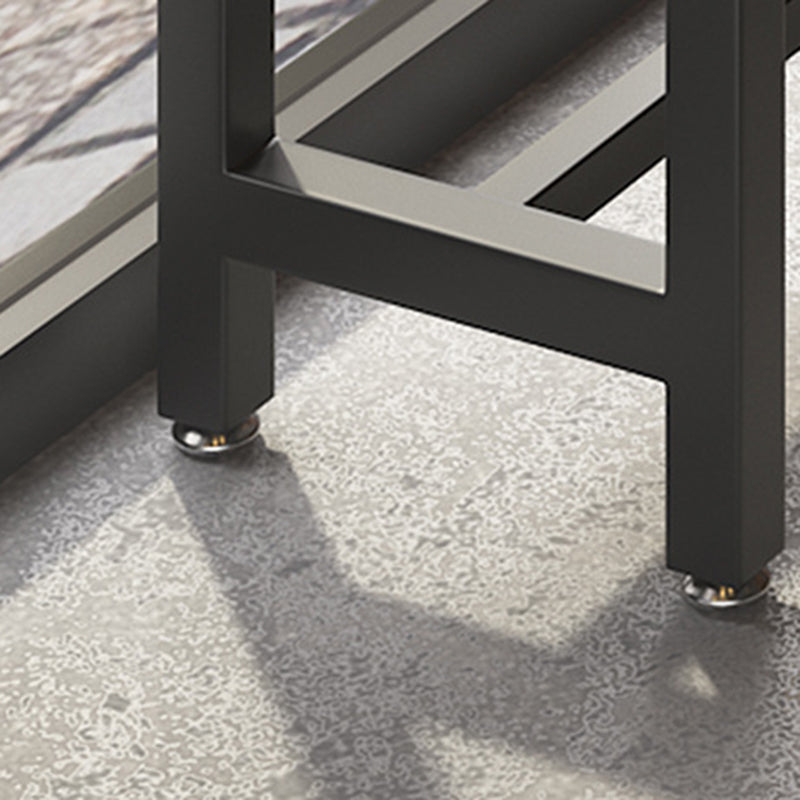 Modern 1/7 Pieces Bar Table Set Rectangle Wood Counter Table with High Stools for Bar