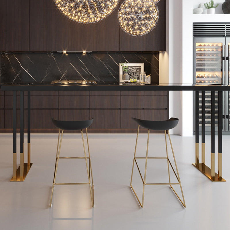 Industrial 1/2/3/5 Pieces Bar Table Set Rectangle Wood Bar Table with Metal Stools