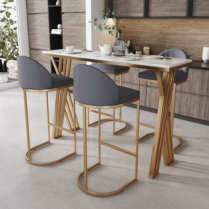 1/2/5 Pieces Bar Stool and Table Rectangular Modern Bar Table Set