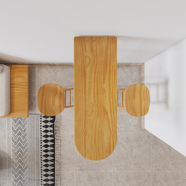 Pine Wood Counter Table Set Contemporary 1/3 Pieces Bar Table Set