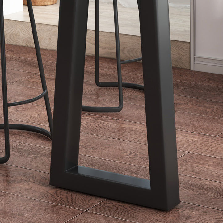 Modern Rectangle Counter Set 1/3 Pieces Solid Wood Counter Table with Backless Stools