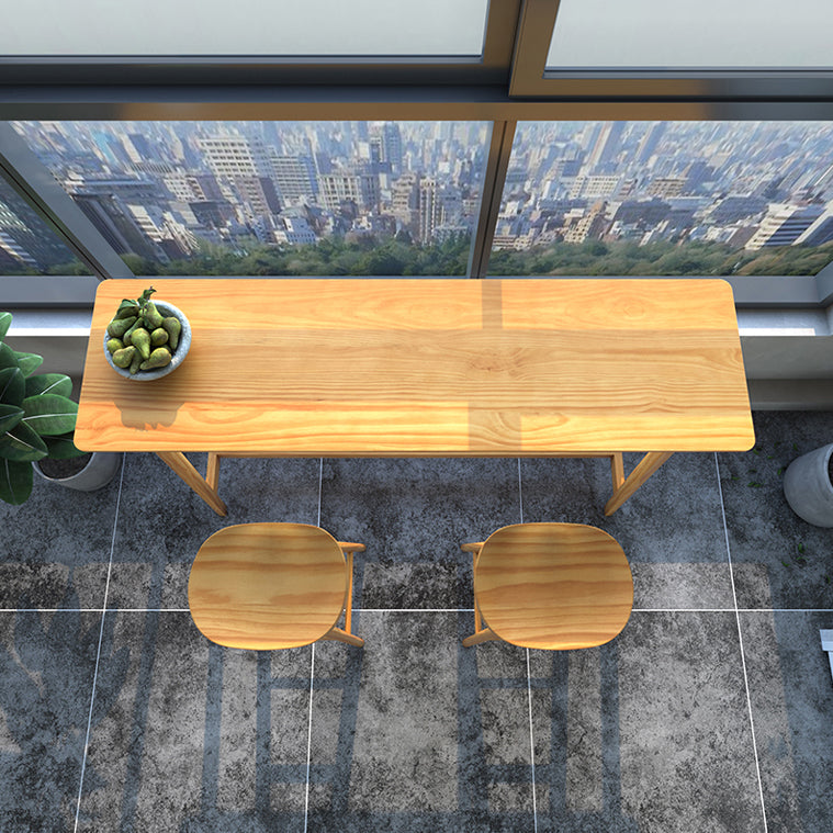 Modern Rectangle Counter Set 1/3 Pieces Solid Wood Bar Height Bar Set