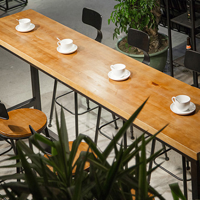 Solid Wood Bar Table Set Modern Rectangle 1/5/9 Pieces Counter Height Pub Set