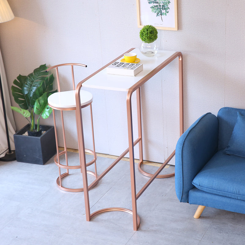 Glam Rectangular Pub Table Set 1/2 Pieces Counter Height Pub Set