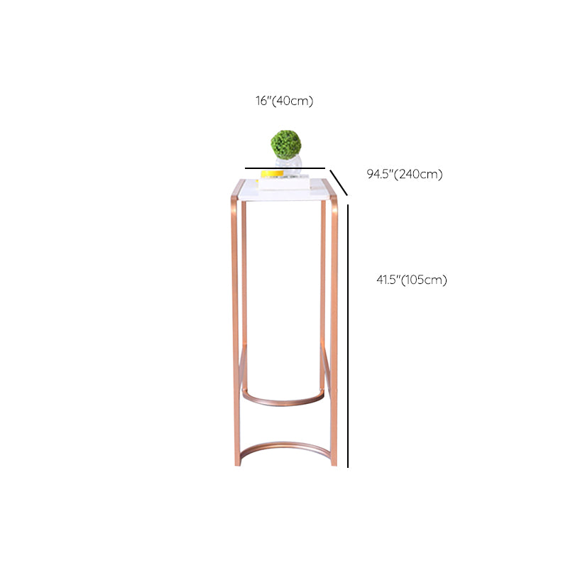 Glam Rectangular Pub Table Set 1/2 Pieces Counter Height Pub Set