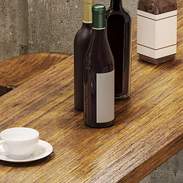 Brown Bar Stool and Table Set Industrial 1/2/4/7 Pieces Table and Stool Set