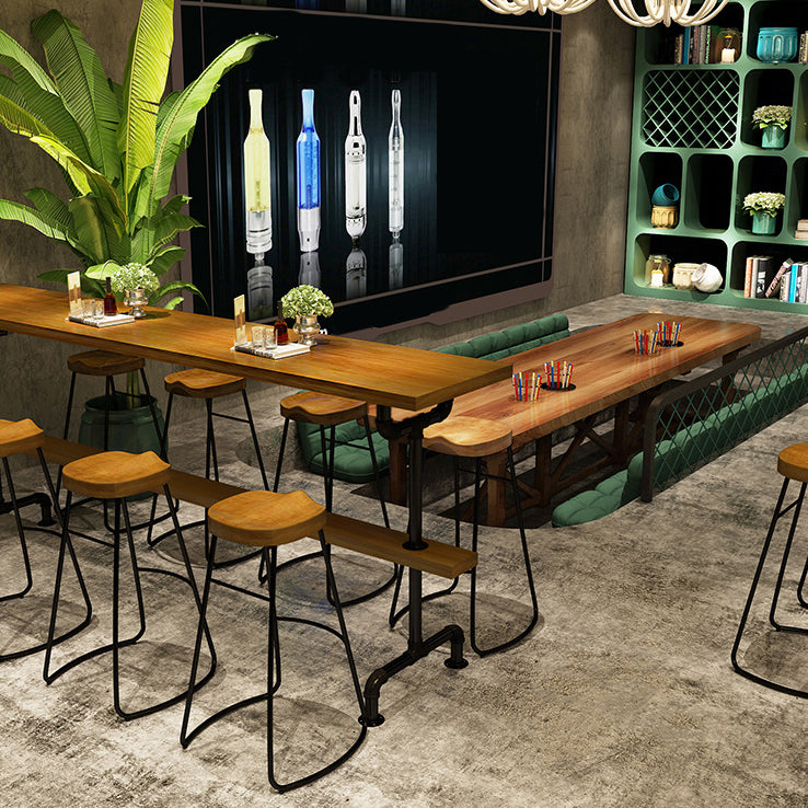 1/2/11 Pieces Table and Stool Set Solid Wood Pub Dining Set for Home