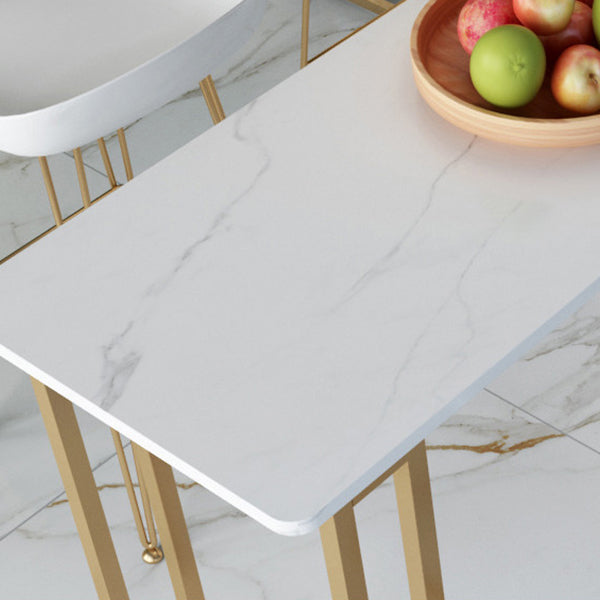 1/3 Pieces Pub Dining Set Glam Rectangular Table and Stool for Bar