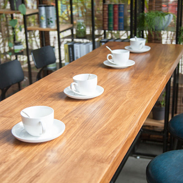 1/9 Pieces Table and Stool Set Solid Wood Counter Height Pub Set