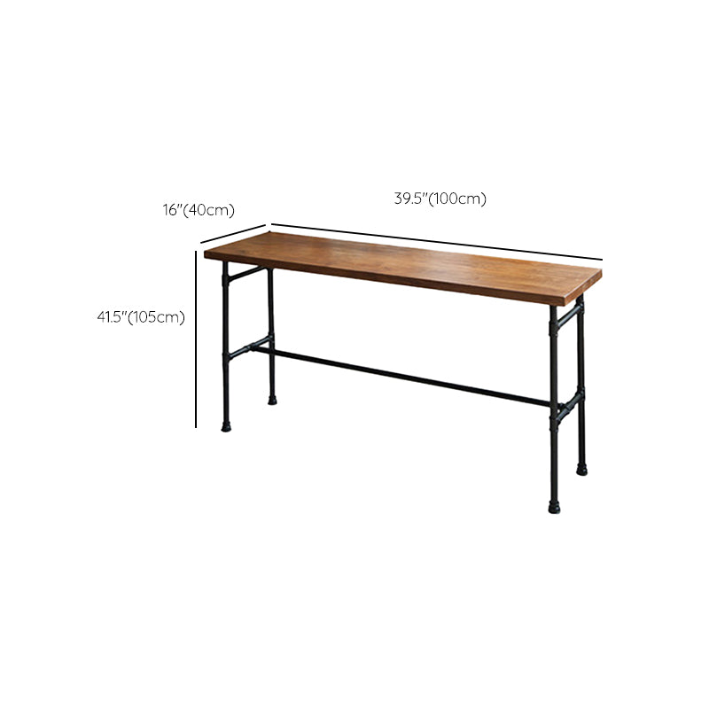 1/9 Pieces Table and Stool Set Solid Wood Counter Height Pub Set