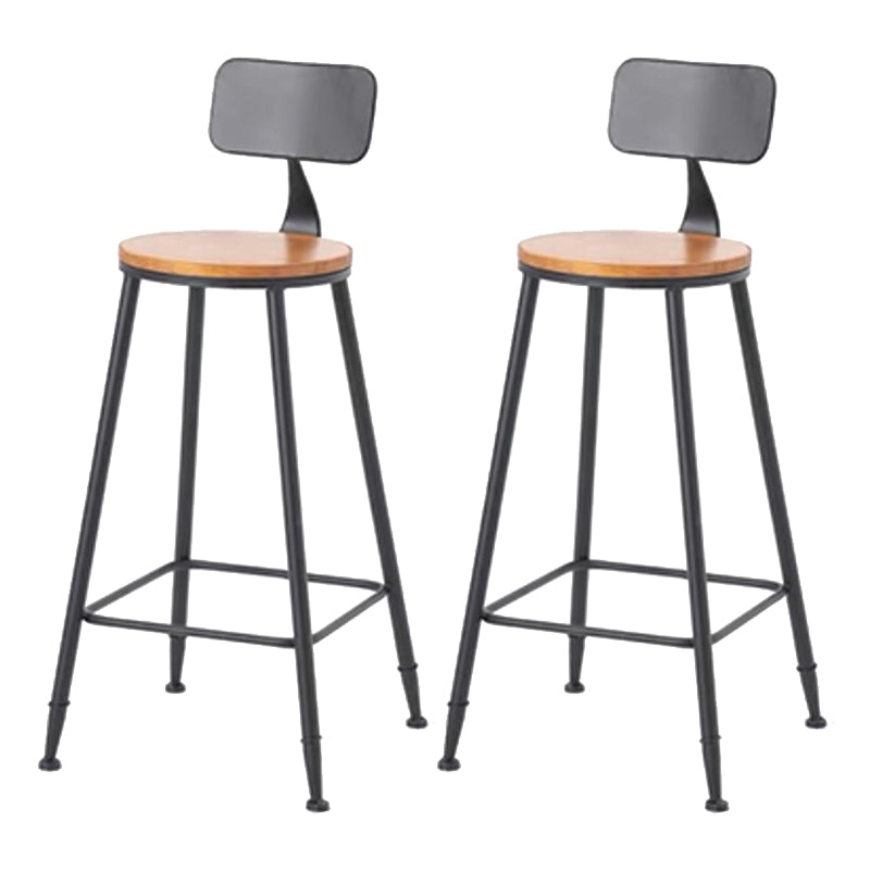1/7 Pieces Indoor Bar Table Set Industrial Wooden Bar Table and Stools with Footrest
