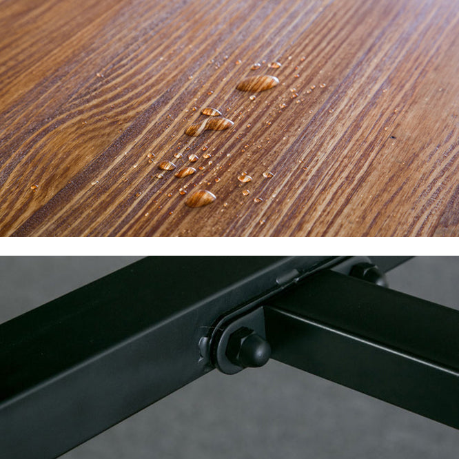 1/7 Pieces Indoor Bar Table Set Industrial Wooden Bar Table and Stools with Footrest