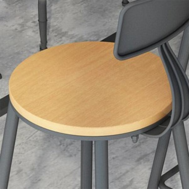 1/7 Pieces Indoor Bar Table Set Industrial Wooden Bar Table and Stools with Footrest