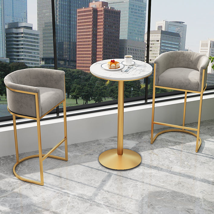 Sintered Stone Bar Table Set 1/2/3/4/7 Pieces Luxury Bar Table and Stools with Footrest