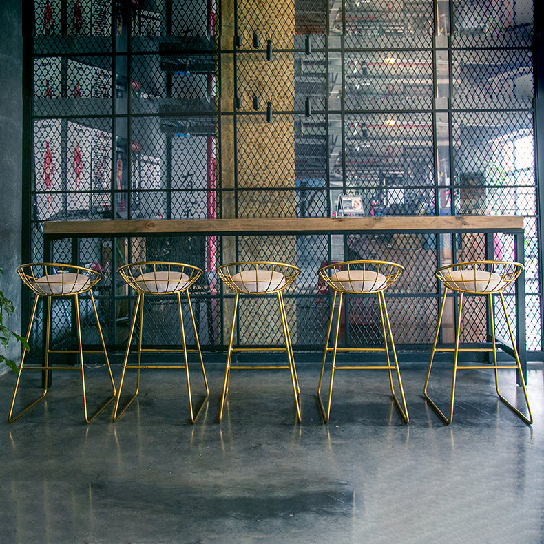Industrial Bar Table Set 1/6 Pieces Wooden Bar Table and Footrest Bar Stool