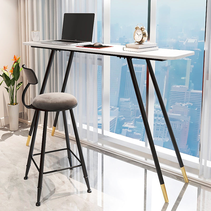 1/2 Pieces Bar Table and Stool Modern Sintered Stone Table and Armless Bar Chair